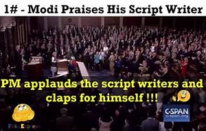 Modi clapping to his own speech.. | Indian American Muslim Council