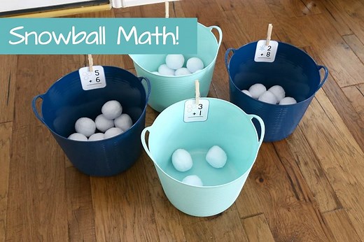 2.2K views · 15 reactions | These SNOWBALL MATH GAMES will get kids UP AND MOVING! So much fun for a winter day. And while they're playing, they'll be learning their addition and subtraction facts! Tip - If you don't want to get the snowballs, use socks! PRINT THE CARDS HERE: https://frugalfun4boys.com/snowball-math-games/ | Frugal Fun for Boys and Girls | Facebook