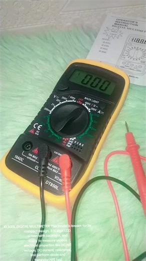 Digital Multimeter XL830L Volt Meter Ammeter Ohmmeter Yellow Tester