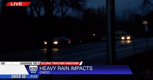 Heavy rain impacts in Chico