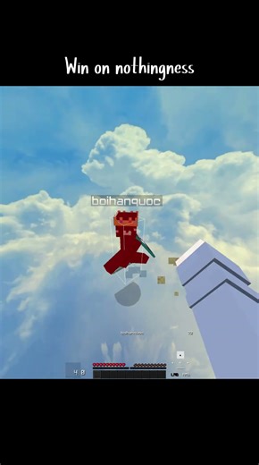 Win on nothingness... #minecraft #hypixel #bedwars