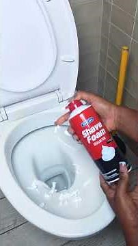 Clean Your Toilet Bowl in Minutes Using Shave Foam #homehacks #diy #toiletscleaning #easyhacks