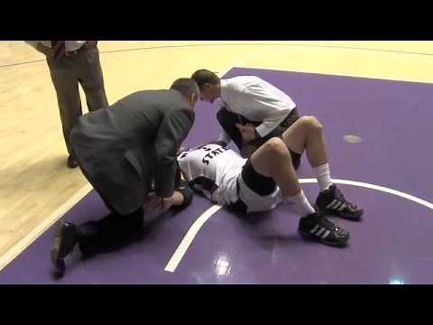 Weber St. vs. San Jose - Graphic basketball injury