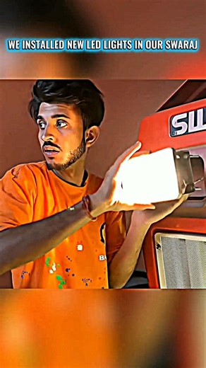 WE INSTALLED NEW LED LIGHTS IN OUR SWARAJ😯//NISHU DESHWAL#nishudeshwal#viral#shorts#automobile