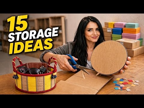 Don’t Throw Away Cardboard Boxes… Watch This | 15 Easy DIY Ideas