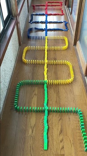 ドミノ倒し 平面交差をマスターしました。 #shorts #ASMR #domino