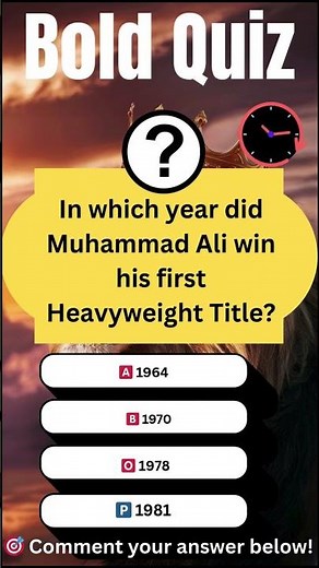 When Did Muhammad Ali Win His First Heavyweight Title? 🥊 | Boxing History