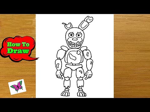 How to draw springtrap from five nights at freddys step by step | Drawing springtrap
