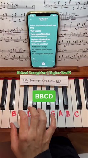 How to Play: Eldest Daughter by Taylor Swift 💚🎶 #fyp #fypシ #fypage #piano #easy #beginner #tutorial #pianolessons #pianotutorial #taylorswift #thelifeofashowgirl #thelifeofashowgirl❤️‍🔥 #lifeofashowgirl #lifeofashowgirl❤️‍🔥 #eldestdaughter | Learn Piano Daily