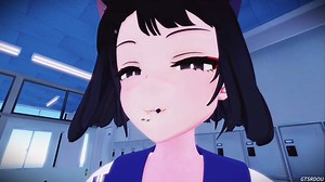 [gtsrdou]——MMD Giantess Kiryu Kikyo——Cute MIniguy in the classroom!