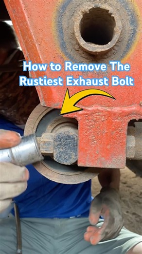 How to Remove The Rustiest Exhaust Bolt. #automobile #asmr #tools #machine #viral #video #shorts