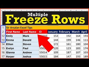 How to Freeze Multiple Rows in Excel