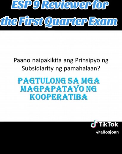 Grade 9 First Quarter Exam Reviewer for ESP Subject