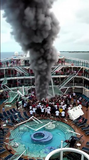 Cruise Ship Explosion Caught on Camera #disaster