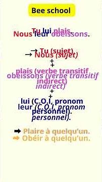 La phrase verbale avec un verbe transitif indirect et un pronom COI #frenchgrammer #french #learn