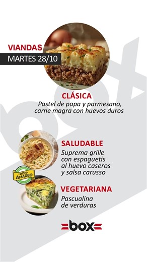 Pedí tu box viandas de martes por WhatsApp | BOX Online