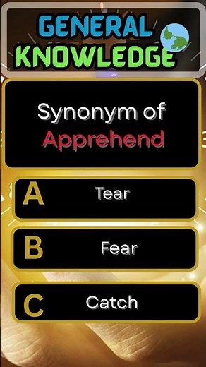 What is the synonym of Apprehend #englishgrammar |#synonyms #brainteaser #puzzle