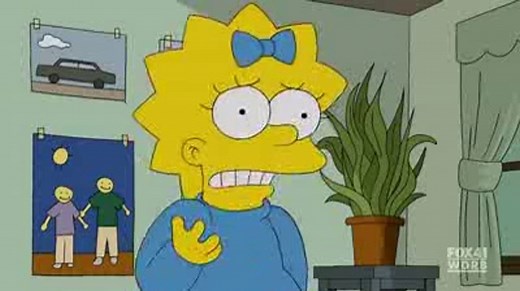 Maggie Simpson parle !