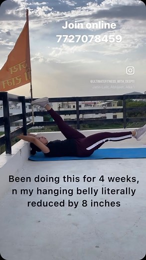 @ultimatefitness_with_deepti on Instagram: "Practice this one move to target your hanging belly at home . You can start with raising leg at lower level and gradually progress and increase to higher level. Not DR safe Follow me for amazing and beginner friendly workouts. Beginner 10count 3 sets Advance 40 count 5 sets #core #coreworkout #absworkout #abs #absday #corestrength #strong #legs #bellyfat #momlife #momfit #fitmom #getfit #momblogger #womenfashion #legsworkout #legsday #womeninbusiness #