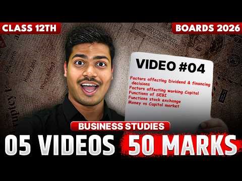 5 VIDEOS 50 MARKS SERIES | Video 4 | Business studies Ch 9 & 10 | Class 12 Board exam 2026
