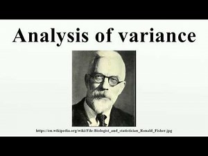 Analysis of variance