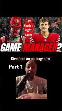 Brock Purdy is just a game manager. Cam was right #nfl #brockpurdy #sanfrancisco49ers #camnewton
