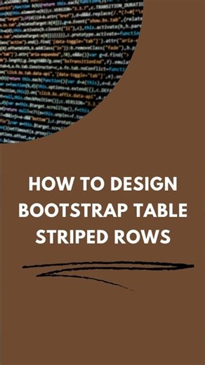Responsive Striped Table Using Bootstrap #Bootstrap #Bootstrap5 #HTML #CSS #WebDevelopment #coding