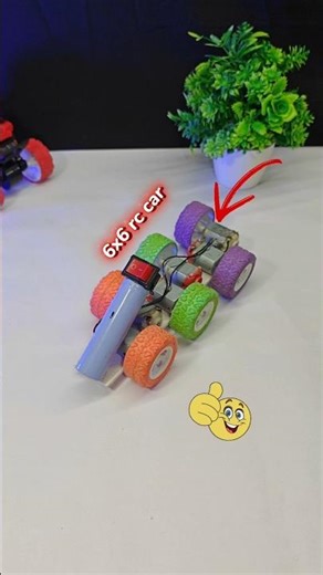 #how to make 6x6 rc car || with dc motor #rccar #experiment