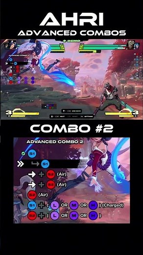 Ahri All Tutorial Combos (Beginner, Intermediate, Advanced, Expert) #2xko #guides