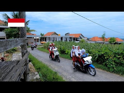 village life in indonesia, 30 minutes walk in Madura village, rural Indonesia