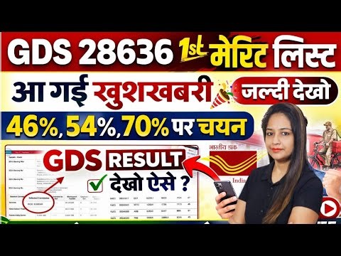 GDS Result 2026 Out|GDS 46% 54% Cut Off| India Post GDS Cut Off 2026| Post Office GDS Result GDS