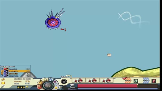 Gunbound Turtle: Sky Bomb and Tornado Gameplay