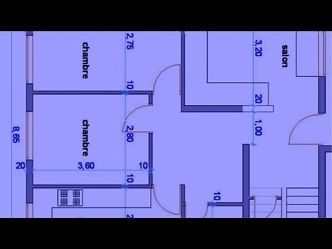 تصميم منزل 90 متر مربع سفلي تجاري مع طابقين/ plan R+2 90 m2 RDC commerce avec une seule Façade