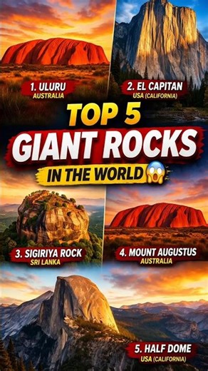 “5 Most Amazing Giant Rocks on Earth 😳 | You Won’t Believe #3!” #hiddenhistory #rareplaces #facts