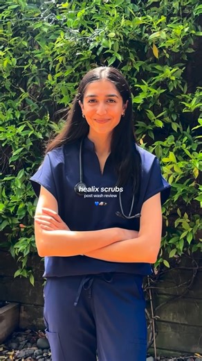 JASMINE 🩺 on Instagram: "Post-wash review on my @gethealix Scrubs 💙✨ No fading, weird corners, pilling or shrinking — and the colour still looks just as fresh as day one!! 🙌🏼 Perfect!! #medicalstudent #doctorsoftiktok"