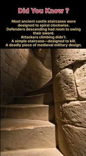 Why Ancient Staircases Were Designed Spiral Clockwise | Mysterious Ancient Staircases