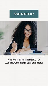 Is your website content feeling outdated? Use PhotoBiz AI to refresh your photography site with modern, engaging text that draws clients in. Perfect for blogs, SEO, and polished website copy. Bring your brand back to life! #PhotoBizAI #ContentRefresh #PhotographyWebsite #SEO #SmallBusinessTips #WebsiteMakeover #DigitalMarketing #PhotoBiz #AIWriting #GrowYourBrand #photographybusiness | PhotoBiz.com