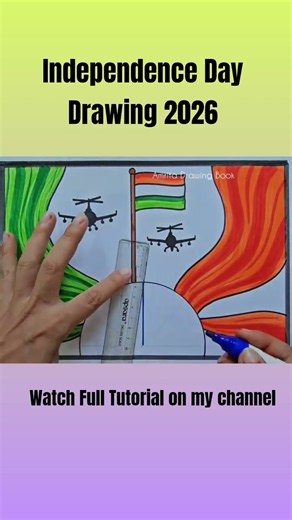 Independence Day Drawing easy | 15 August Special Drawing 2026 | Viksit Bharat 2047 Drawing