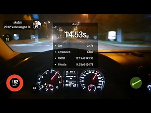 VW Passat CC 2.0 TSI (APR Stage 1) acceleration 0-100 402m