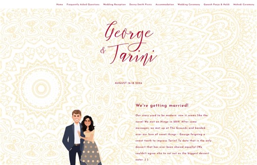 Indian wedding website examples | Honestweddingadvice.com