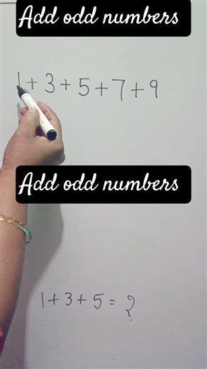 Add odd numbers #odd numbers ko tricks se jodna sikhayen#mathstricks