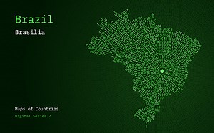 World Countries Vector Maps. Circle Digital Series