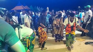 Ndoro community Delta state, Mc kidikidi in action. CYC media | Alfred Calico Eyoroere