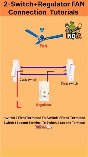 "2 Switch 1 Regulator Fan Connection | Fan Wiring Full Tutorial in Hindi" #shorts #connection #viral