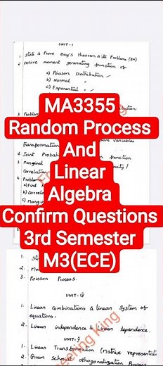 MA3355|Important questions|3rd semester important questions|Engineering king|