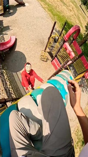 Parkour money heist playground rooftop most viral video 😨😱😱???#foryou #funny #park #viral #fun