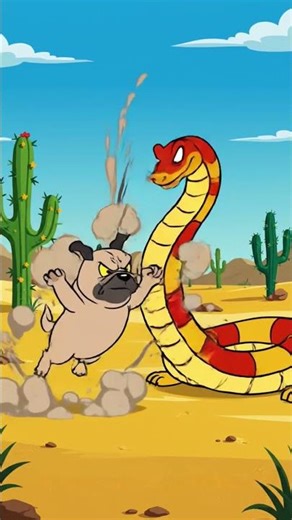 Dog vs Snake Cartoon 😱 | Funny & Crazy Animation#shorts #ytshorts
