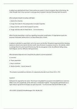 Certified Coding Specialist CCS Exam Prep Questions AHIMA 6th Edition 50 Questions with Correct Answ