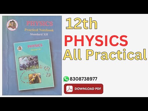 Class 12th Physics All Practical Book Answers Physics 12th