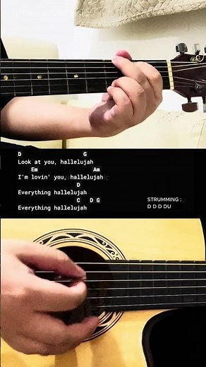 Everything Hallelujah - Justin Bieber | Easy Guitar Tutorial For Beginners #guitarlesson #shorts